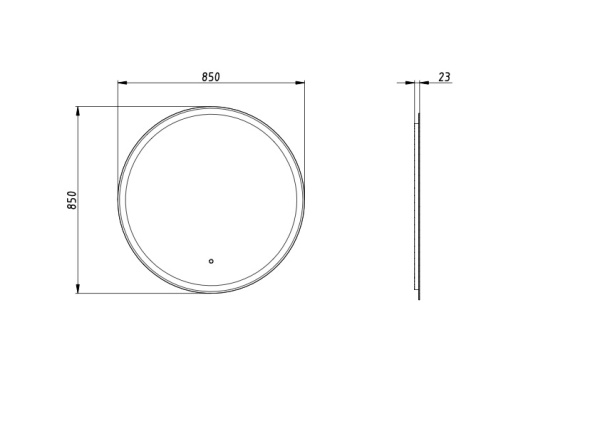 Зеркало (85х85)  ASB-Woodline Марика 85  12222